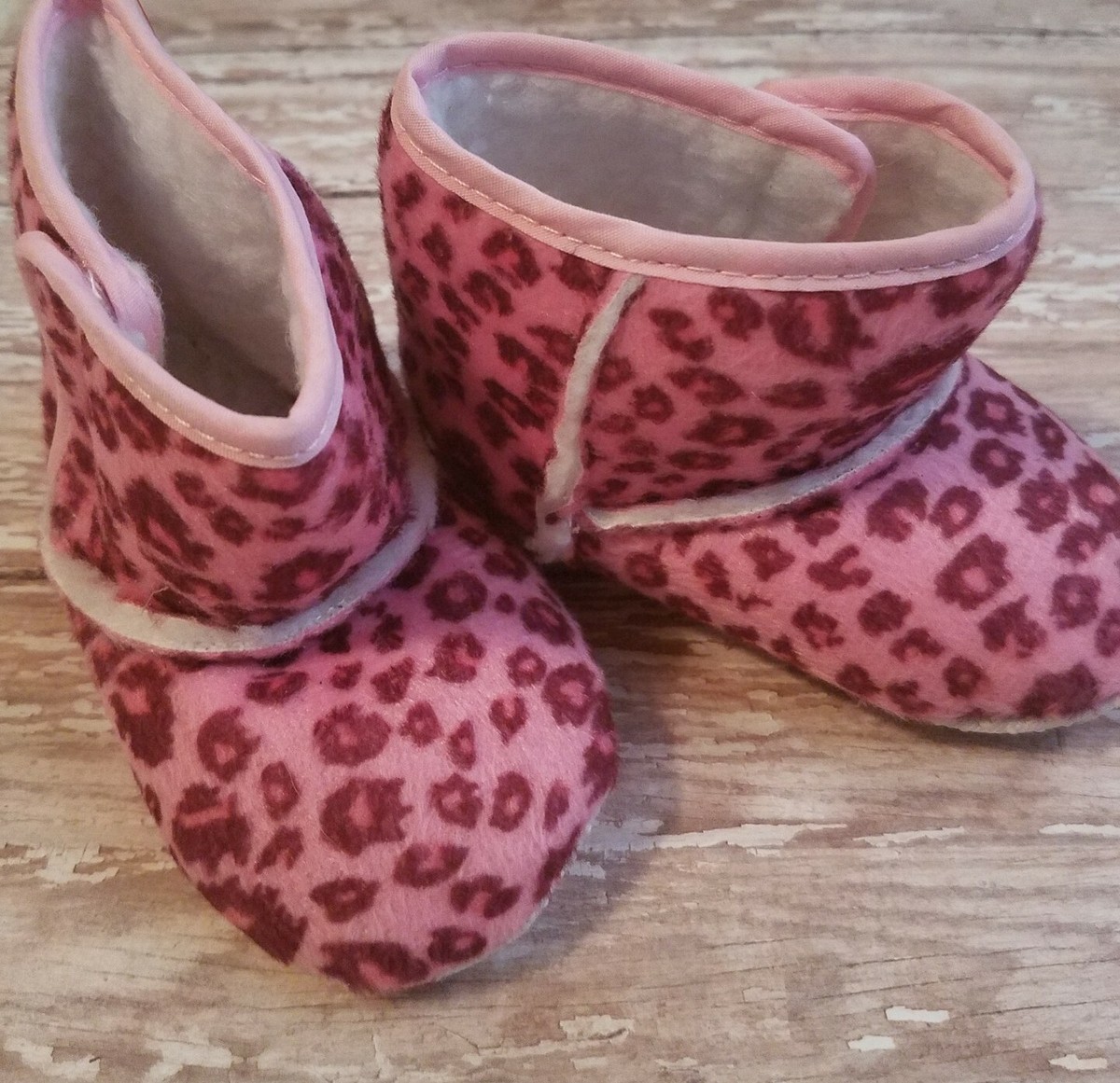 Pink Leopard Leopard Baby Booties Pink Leopard Baby Boots Cheetah