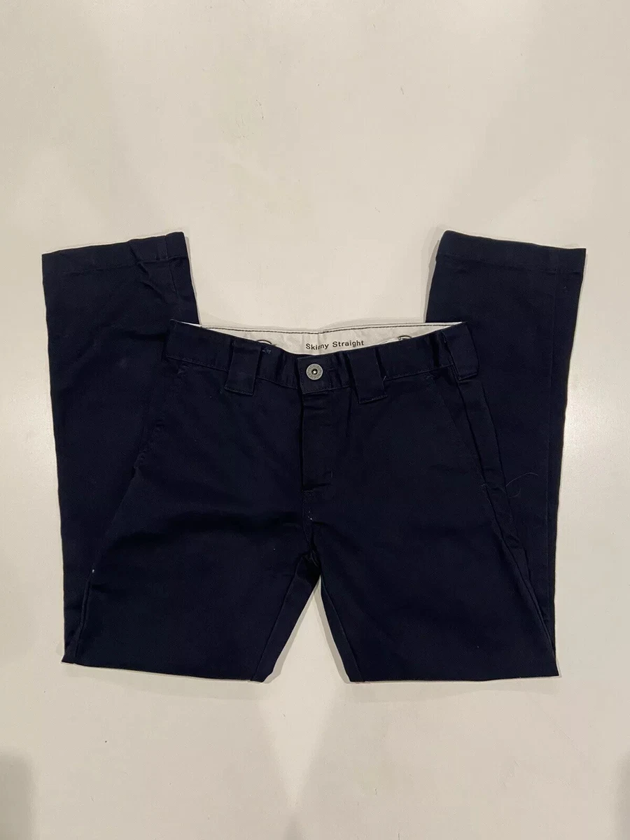 Dickies Skinny Straight Pants Blue Boys Size 8 24x24 EUC