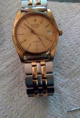 VINTAGE BULOVA SUPER SEVILLE CALENDAR QUARTZ MEN WATCH | eBay
