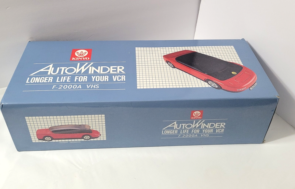 NEW Kinyo F-2000 VHS Tape Red Sports Car Auto Winder Rewinder