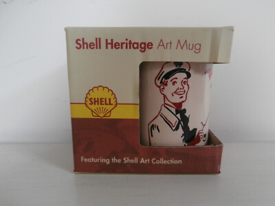 SHELL HERITAGE OIL ADVERTISING CERAMIC RETRO MUG