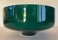 Grand abat-jour vasque opaline verte pour suspension lampadaire lampe art déco