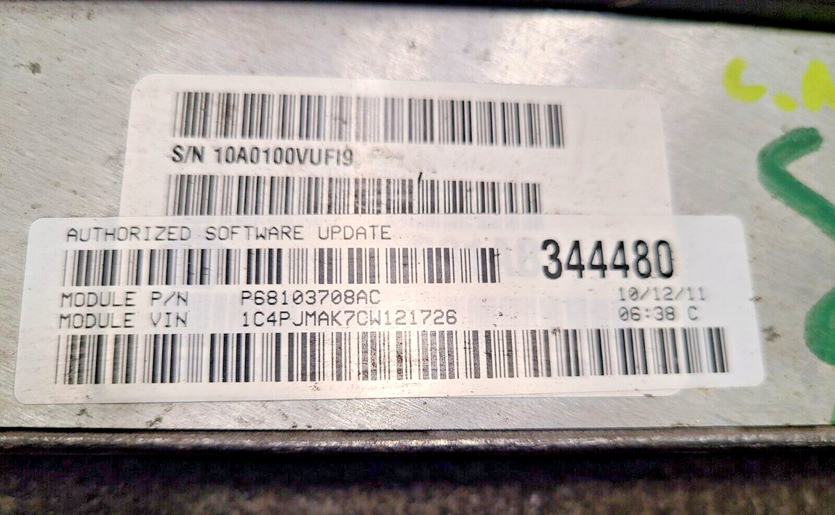 2012 Jeep Liberty 3.7L AT Engine Control Unit Module ECM ECU OEM 