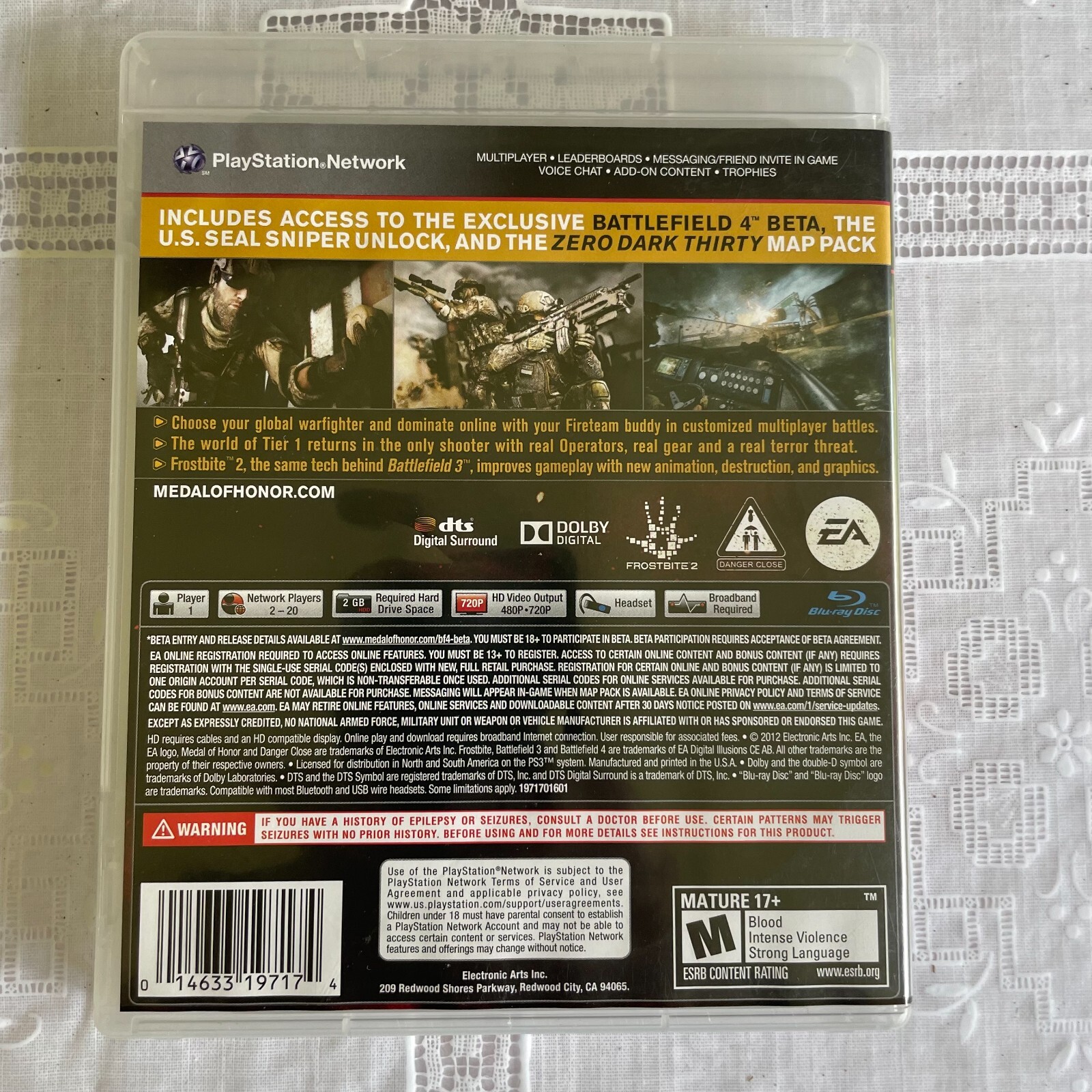 Jogo Medal Of Honor Limited Edition Beta Battlefield 4 Ps3