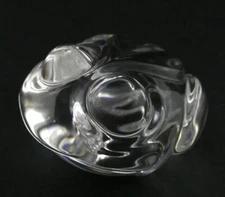 Steuben Crystal Figurines and Giftware Frog Hand Cooler Art Glass Paperweight