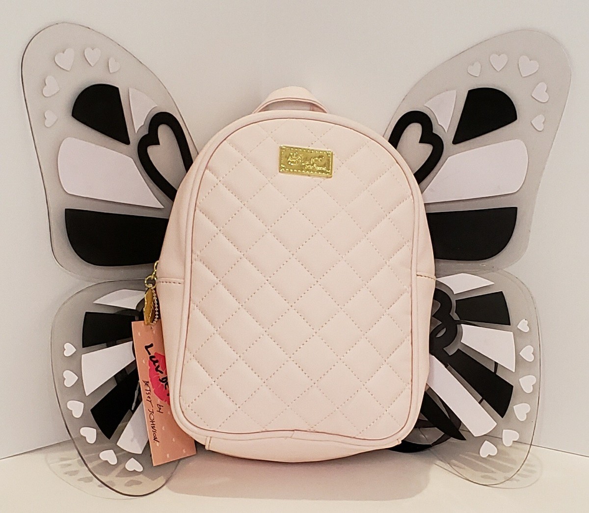 BETSEY JOHNSON Butterfly Wings Backpack Bag, Pink, Fairy 