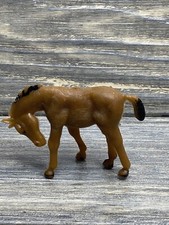 Vintage Brown Horse Pony Plastic Figure 1.5  Made in Hong Kong