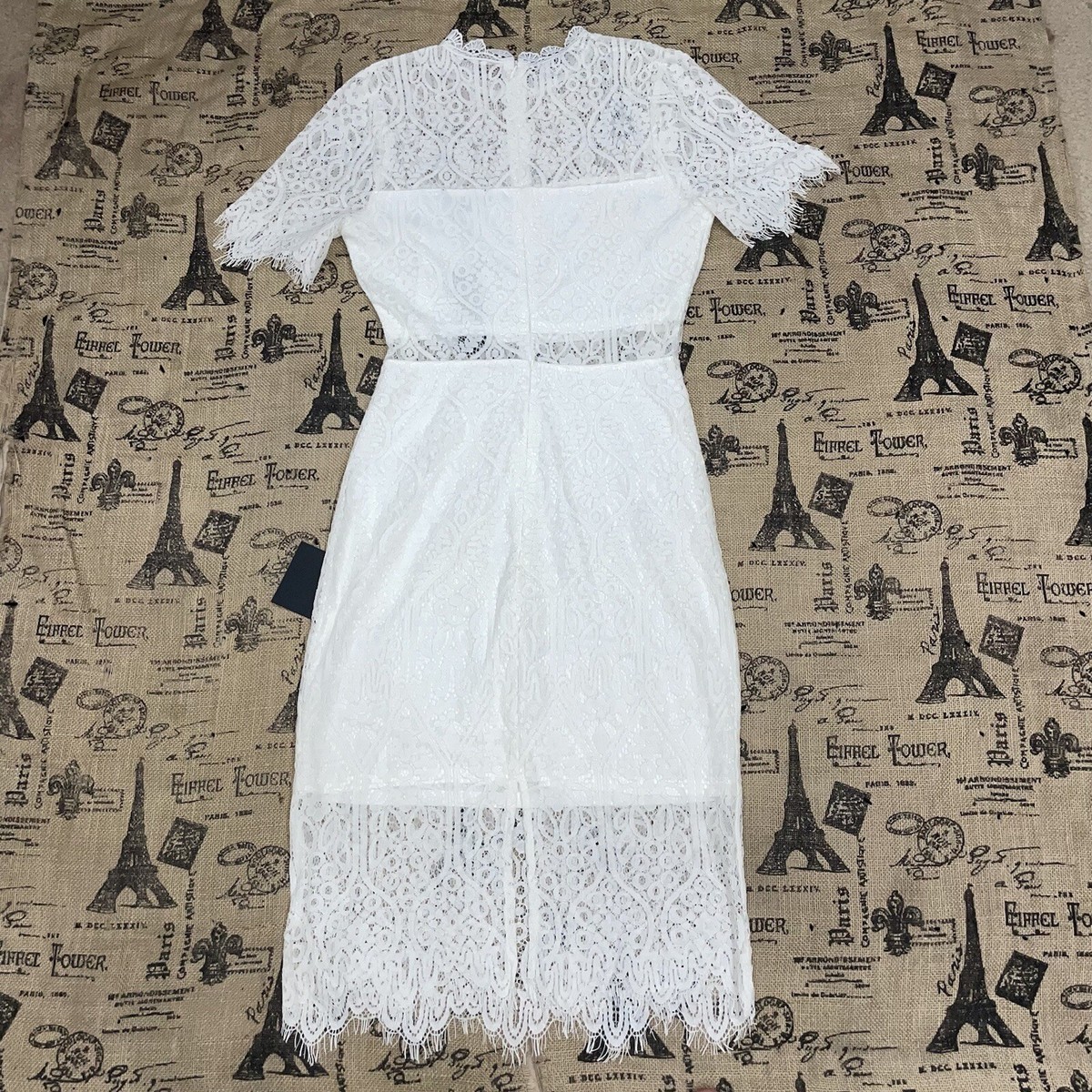 remarkable white lace dress Remarkable Days Mini Dress in White