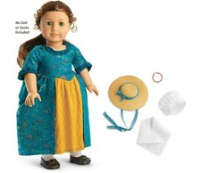 American Girl Doll Felicity Beforever Meet Gown Shoes and Accessories NEW