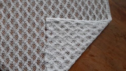 White Stretch Lace Knit Fabric 2.4 yds 64" wide - Picture 3 of 6