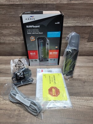 Arris Surfboard Cable Modem Wi-Fi Router N300-300 Dual Band SBG6580 GREAT COND 