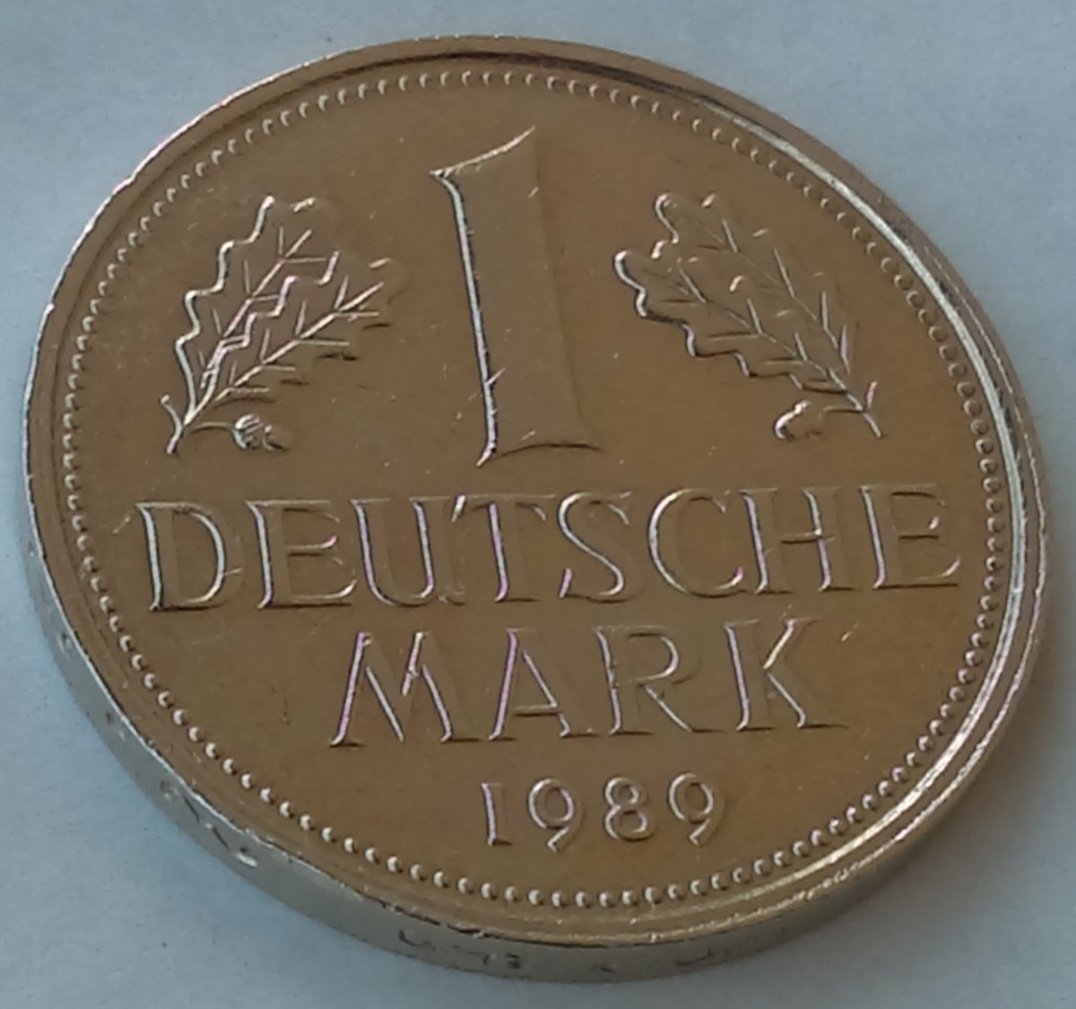 1 Mark 1989. F, Germany coin, 1 DEM, Copper-nickel, BUNDESREPUBLIK