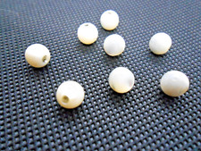 Natural White Mother of Pearl Round Loose Beads-6mm-8 pcs