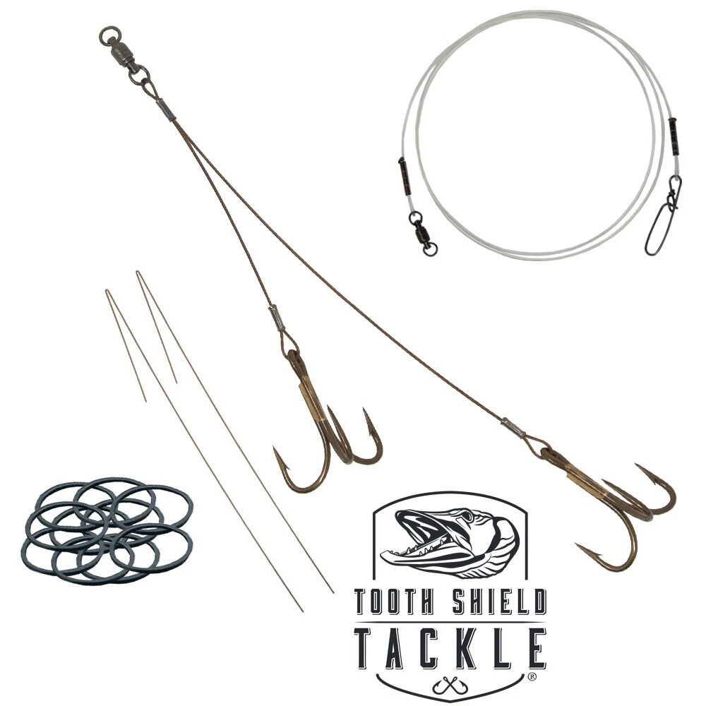 Camo Musky Quick Strike Sucker Harness Rig Muskie Sucker Harness 175 lb.
