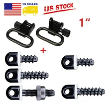 1" Rifle Sling Mounting Set Quick Detach Swivels Screw Stud Base Kit 【us stock】