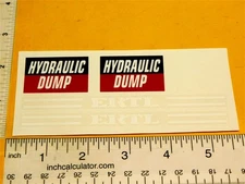 Ertl International Hydraulic Dump Truck Replacement Sticker Set ET-049