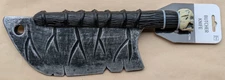 Foam Butcher Knife Prop Weapon 14" / Skull Tip Meat Cleaver Halloween Prop - NEW