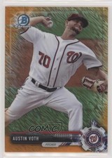 2017 Bowman Chrome Prospects Orange Shimmer Refractor 10/25 Austin Voth 0m0