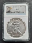 NGC MS70 2013 US American Silver Eagle One Dollar Coin