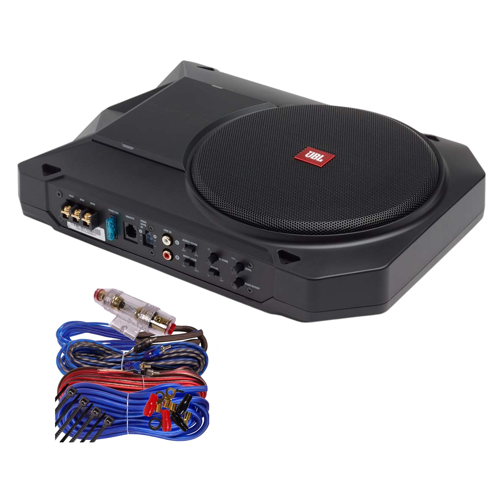 JBL Basspro SL2 Subwoofer + Gravity 1000W Amp Wiring Kit Bun