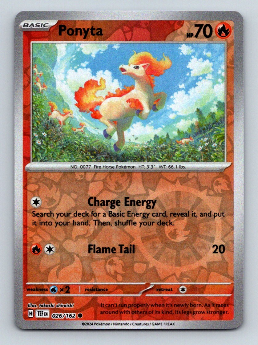 #26 Ponyta 2024 Temporal Forces * Reverse Holo