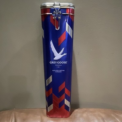 EMPTY GREY GOOSE VODKA Metal PACKAGING CANISTER TUBE  Gifting Option
