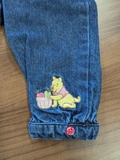 Vintage Disney Pooh Embroidered Jeans 6-9M Denim Winnie the Pooh Pants Pink