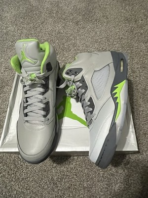 Nike Air Jordan Retro 5 Men's Sneakers Green Bean Flint Grey, Size 12