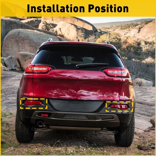 Reflector Light Rear Bumper Left+Right Side Lamp For 2014-2018 Jeep Cherokee - Picture 3 of 12