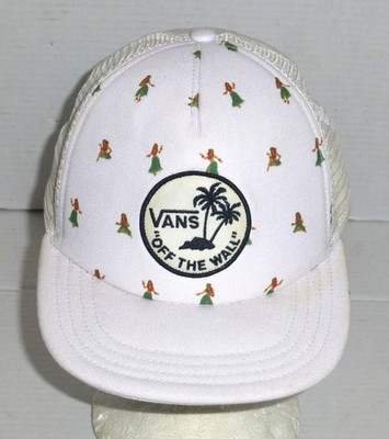 Vans Surf Patch Hula Girl Front Snapback Adjustable Trucker Hat HAS STAINS READ