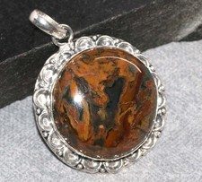 Sunset Jasper 925 Silver Plated Pendant 1.8