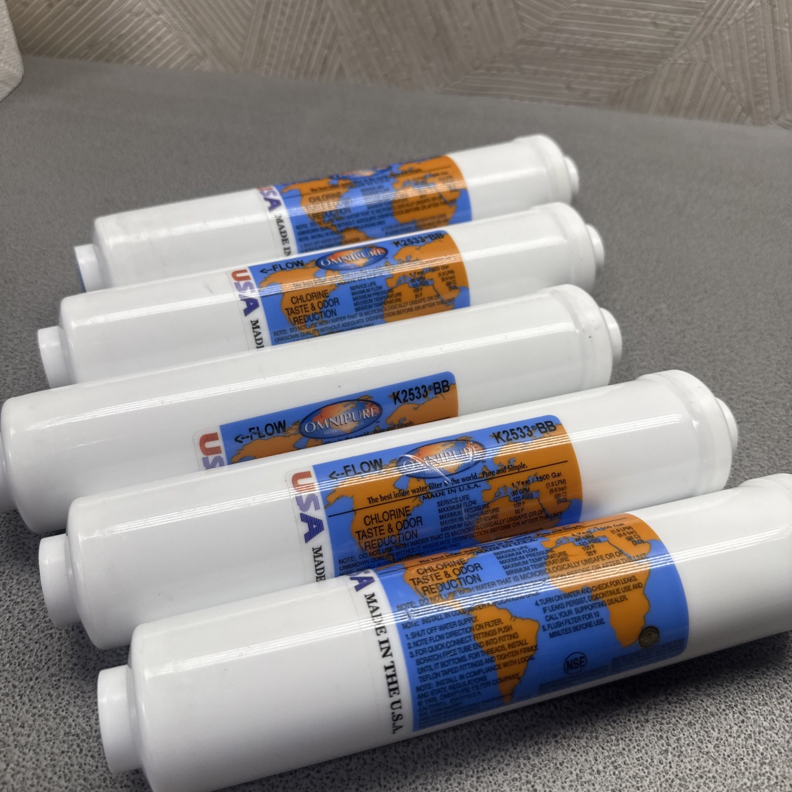 LOT OF 5 Omnipure K2533BB  Water Filter