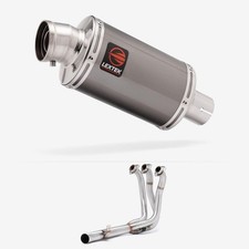 Lextek Stainless Steel OP15 Dark Tint Stainless Exhaust System 200mm Low Level