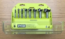 Ryobi A9FS8R1 8pc Forstner Bit Set for Woodworking  A9FS8R1