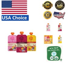 Healthy Organic Fruit Snack Pack for Kids - 18 Resalable Squeeze Pouches