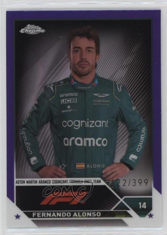 2023 Chrome Formula 1 F1 Drivers Purple Refractor /399 Fernando Alonso #32 00ht