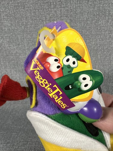 NWT Vintage VeggieTales 8” Larry Boy Bean Bag Plush Beanie Superhero New - Picture 4 of 14