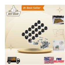 18-Piece Round Rubber Feet Set with Screws for Furniture and Appliances