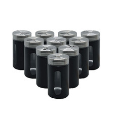 9 Gew&uuml;rzstreuer/Set aus Edelstahl und Glas f&uuml;r Gew&uuml;rze und Kr&auml;uter