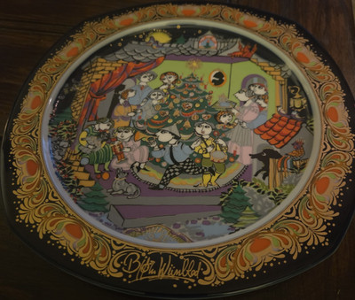Rosenthal Collector Plate Christmas 1986 Porcelain Multicolor Germany