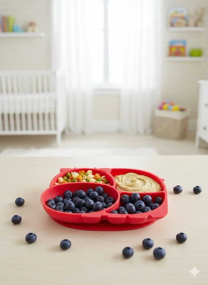 Baby Silikon Teller Kuhform,BPA Frei, Geburtstagsgeschenk. - Bild 2 von 2