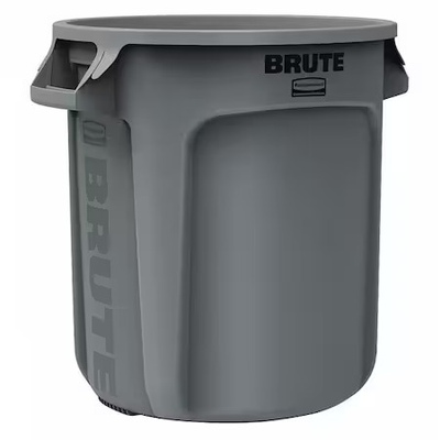 #ad Rubbermaid Commercial Fg261000gray Brute 10 Gal Round Heavy Duty Plastic Can $22.49