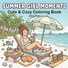 Summer Girl Moments Coloring Book: A Cozy and Relaxing Book with...