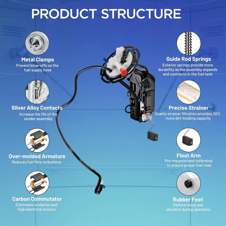 E3591M Fuel Pump For 2004-08 Chevy Malibu 2006-08 Pontiac G6 2007-08 Saturn Aura Foto 3 de 4