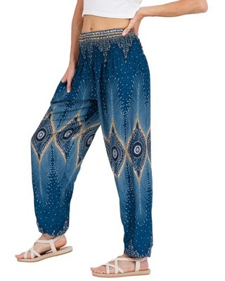 Damen Haremshose Yogahose Pumphose Hippie Hose Boho Kleidung Festival Outfit ...