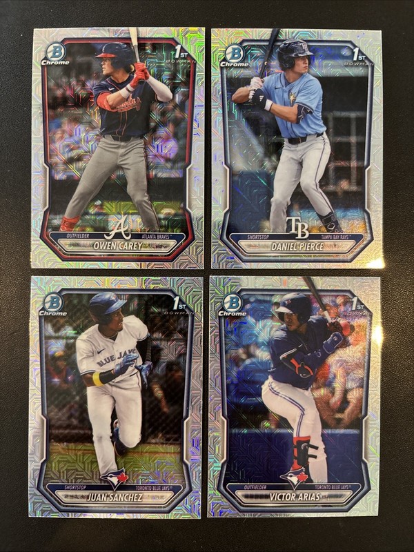 2026 Bowman Chrome Mega Mojo Refractor Lot x12 RC, 1st Bowman Yankees, Cubs +