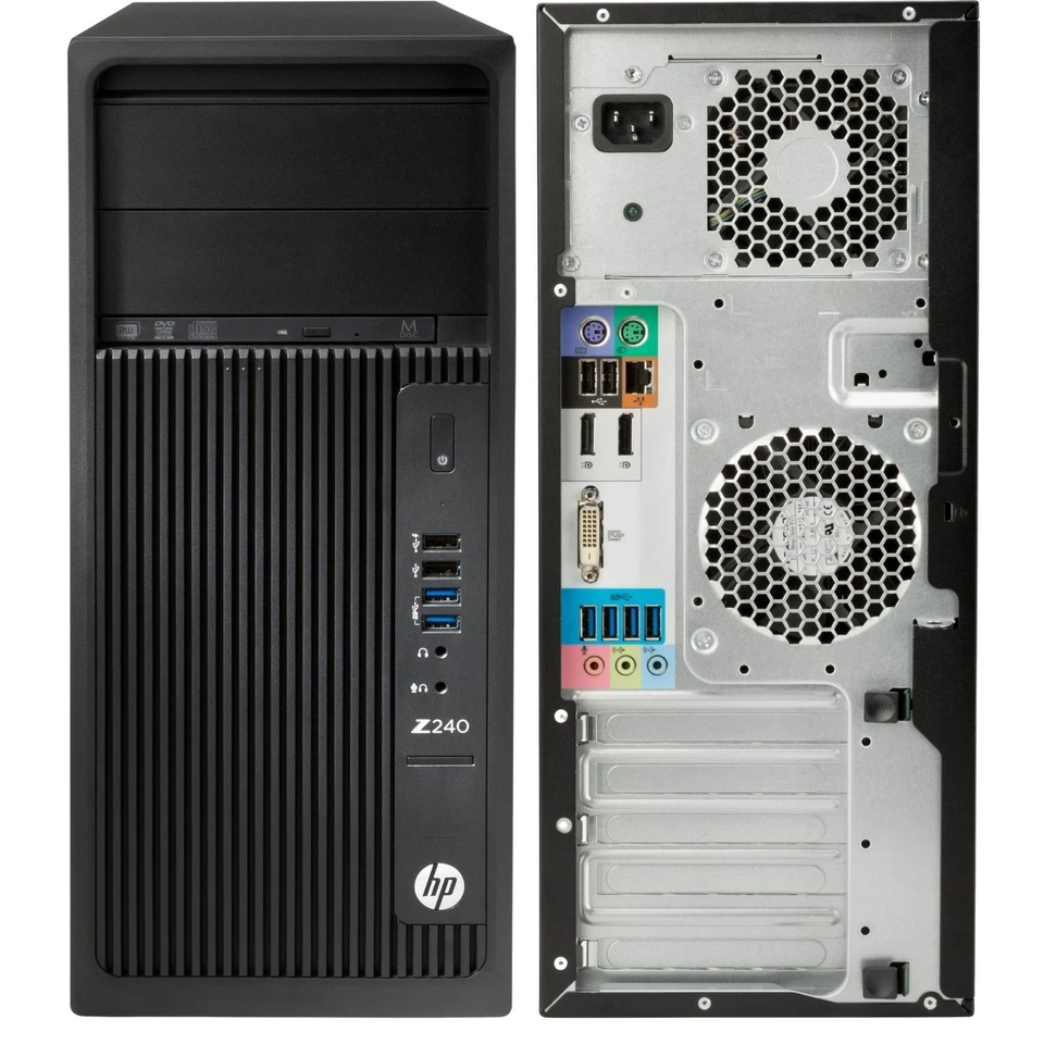 PC Ricondizionato HP Workstation Z240 Xeon E3-1240 v5 32GB 512GB SSD Win11 Pro