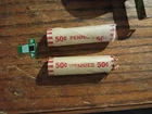 X2 wheat penny rolls  with indian head