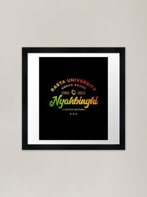 Rasta University Nyahbinghi limitiertes gerahmtes Wandbild Poster Leinwanddruck Bild