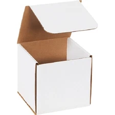 50 - 6x6x6 White Corrugated Shipping Packing Box Boxes Foldable Mailers